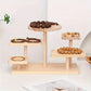 Rustic 3‑Tier Wooden Display Stand – Handcrafted Organizer for Jewelry, Plants, Crystals, & Small Décor